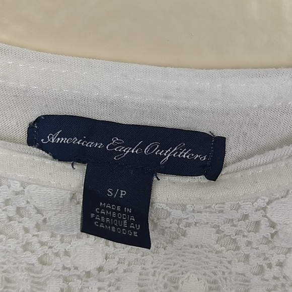 American Eagle Mid-Waist Oatmeal Lace Tank Size S - Picture 6 of 7